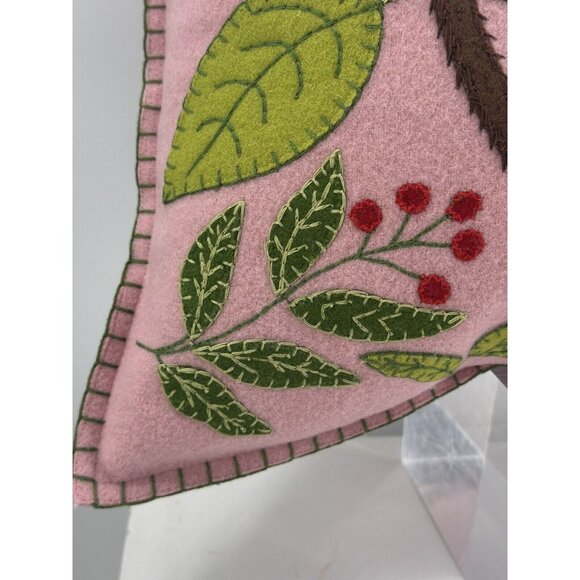 Jan Constantine England 100% Wool Thrown Pillow Feathers Filled Tropical Monkey - Picture 6 of 11